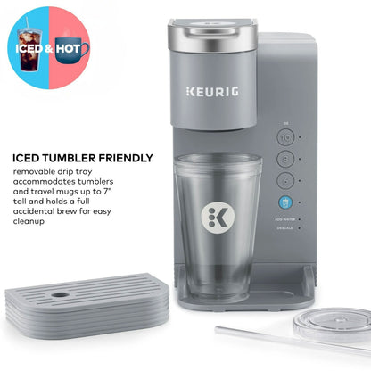 Keurig K-Express Essentials Plus, Iced and Hot Single-Serve K-Cup Pod Coffee Maker, Gray