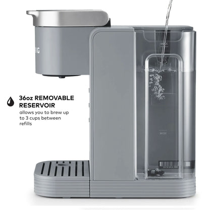 Keurig K-Express Essentials Plus, Iced and Hot Single-Serve K-Cup Pod Coffee Maker, Gray