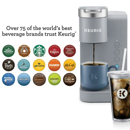 Keurig K-Express Essentials Plus, Iced and Hot Single-Serve K-Cup Pod Coffee Maker, Gray