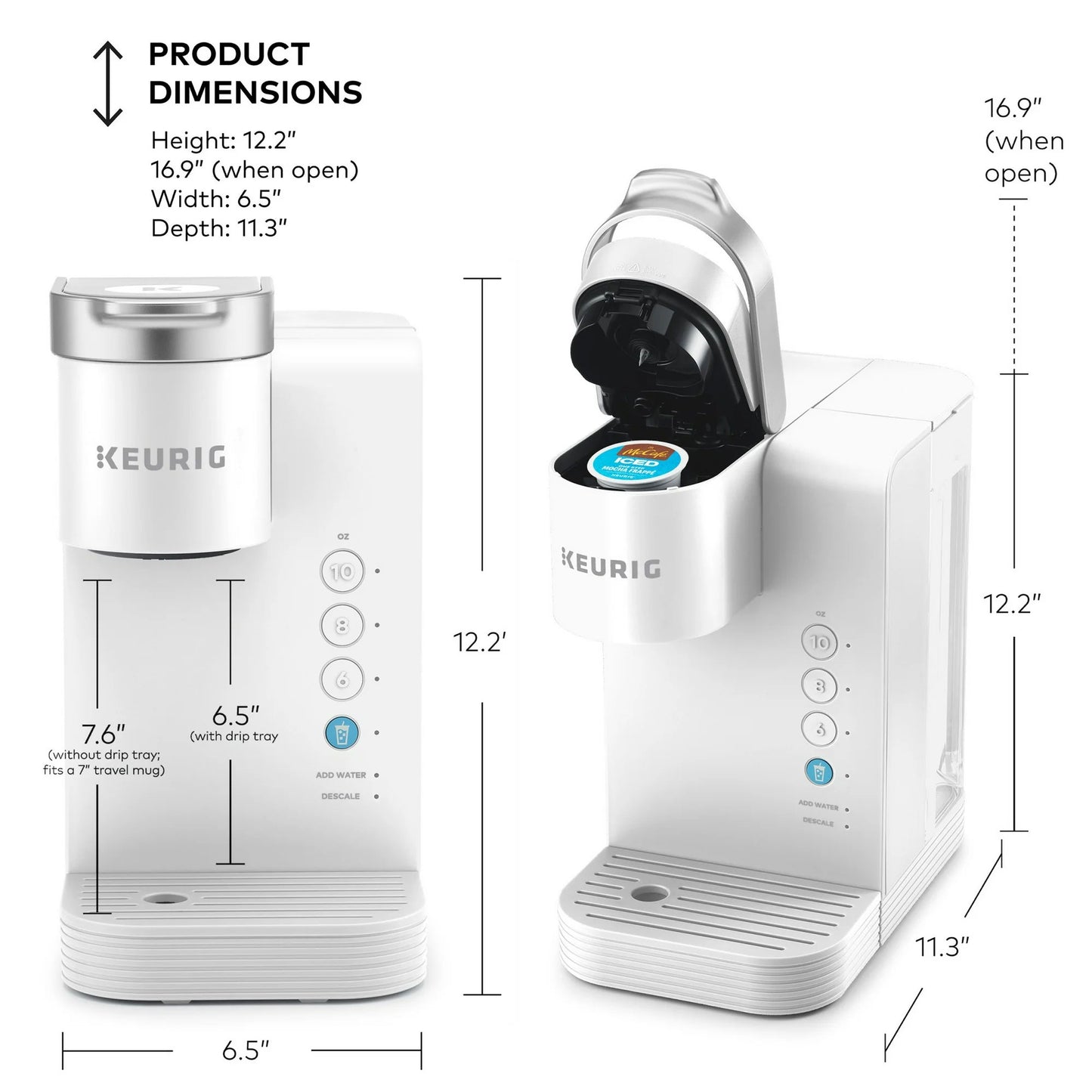 Keurig K-Express Essentials Single Serve K-Cup Pod Coffee Maker, White