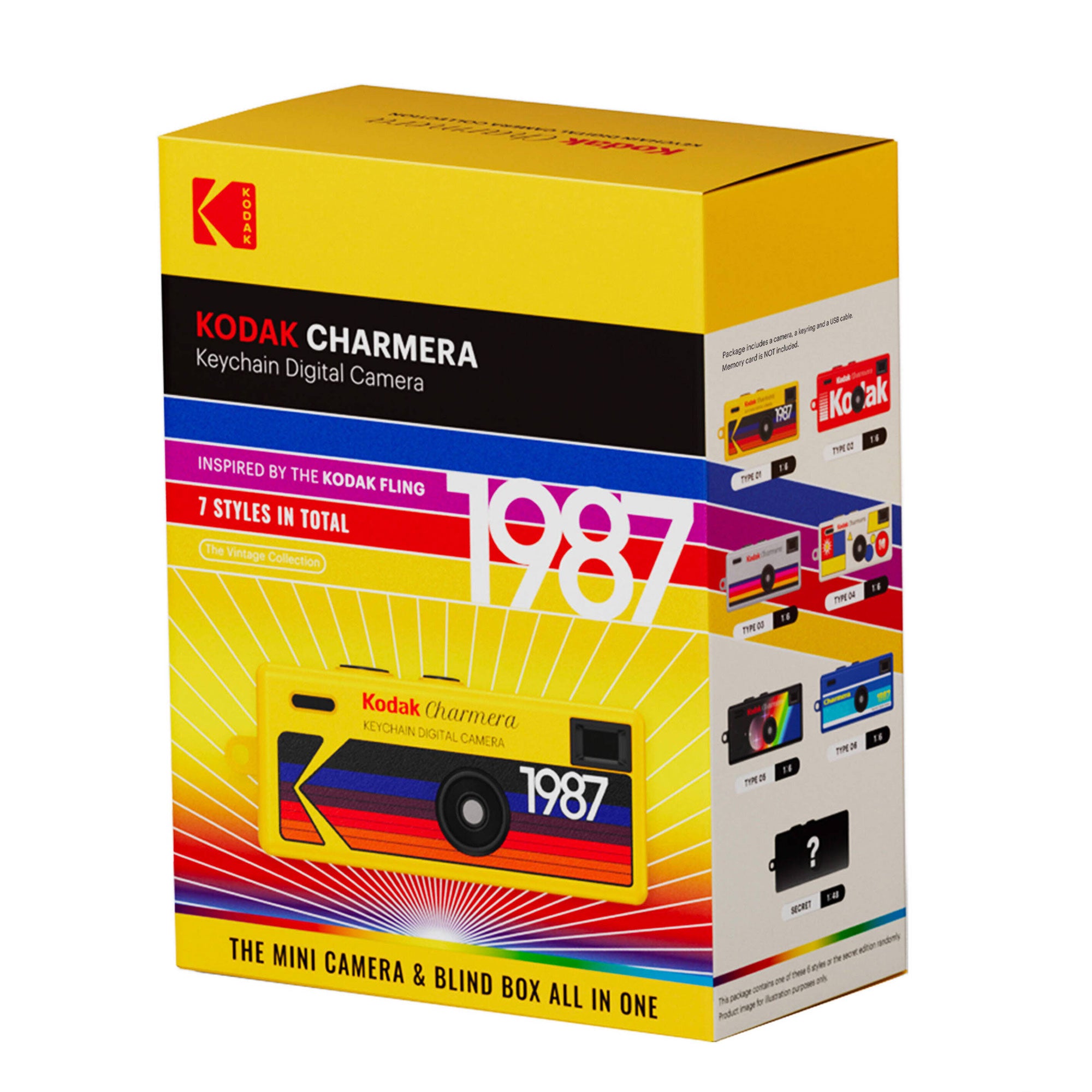 正規品 Kodak Charmera イエロー トイカメラ TYPE01 Kodak Charmera Key Chain Digital Camera (Random Style Blind Box