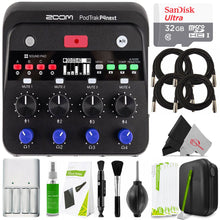 Zoom PodTrak P4next Portable Multitrack Podcast Recorder with XLR Cables, Battery, 32GB Card & Cleaning Kit