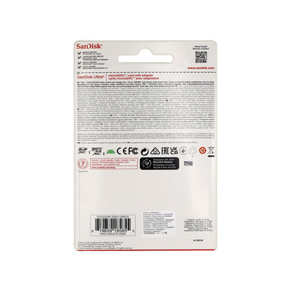 Sandisk Ultra 256GB 100MB/s Class 10 Micro SDXC Memory Card Full HD Video with SD Adapter