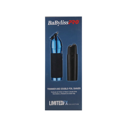 BaByliss Pro LIMITEDFX Collection Limited Edition Trimmer and Double Foil Shaver Blue #FXDUOFS2TBL