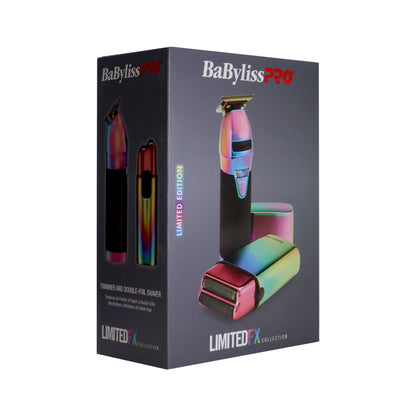 BaByliss Pro LIMITEDFX Collection Limited Edition Trimmer and Double Foil Shaver Irredescent #FXDUOFS2TRB