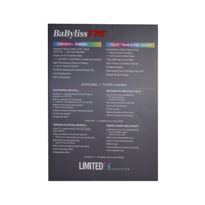 BaByliss Pro LIMITEDFX Collection Limited Edition Trimmer and Double Foil Shaver Irredescent #FXDUOFS2TRB