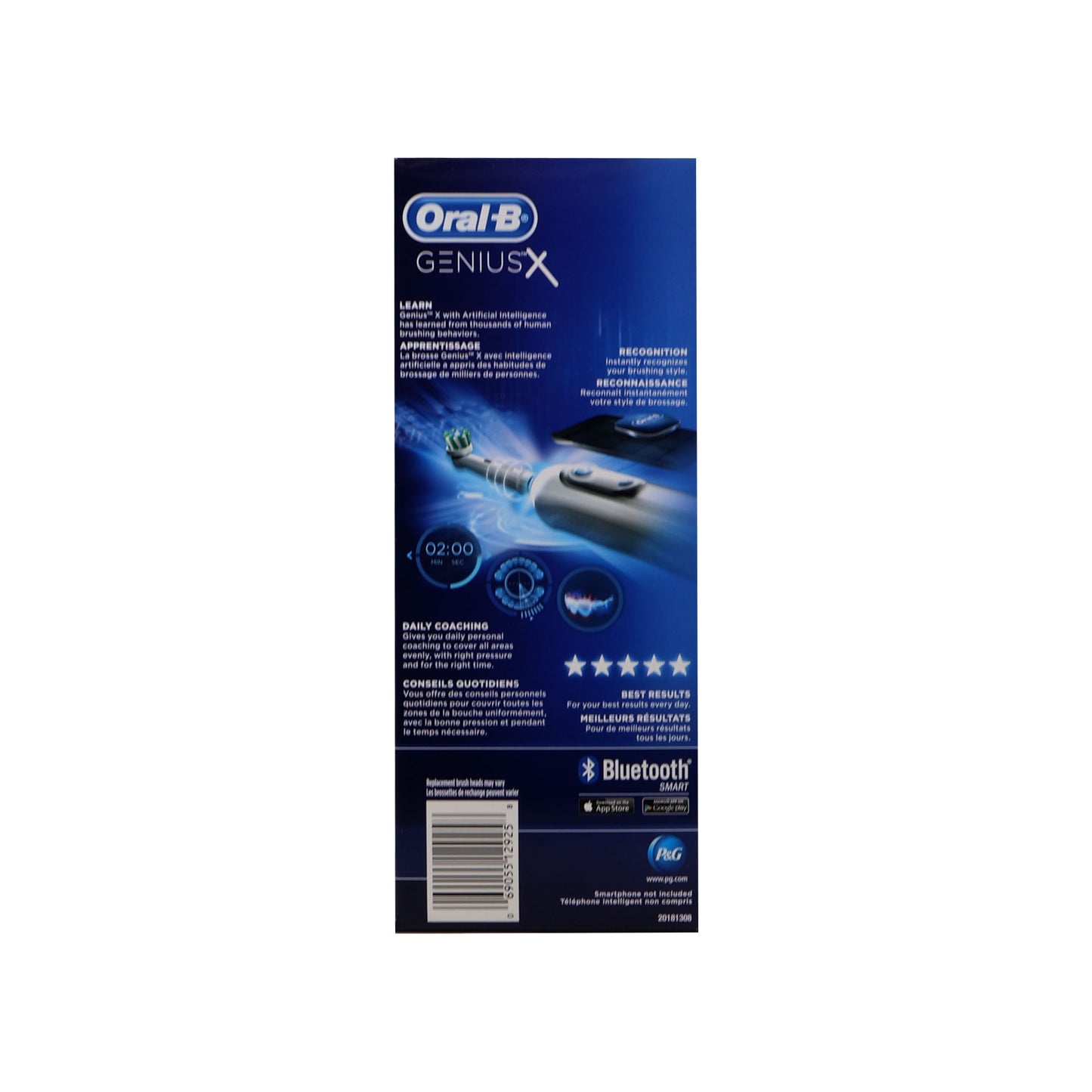 Oral-B Genius X Limited Rechargeable Electric Toothbrush with 1 Replacement Brush Head, Travel Case, White