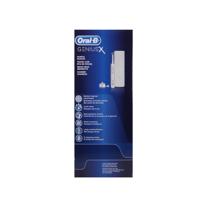 Oral-B Genius X Limited Rechargeable Electric Toothbrush with 1 Replacement Brush Head, Travel Case, White