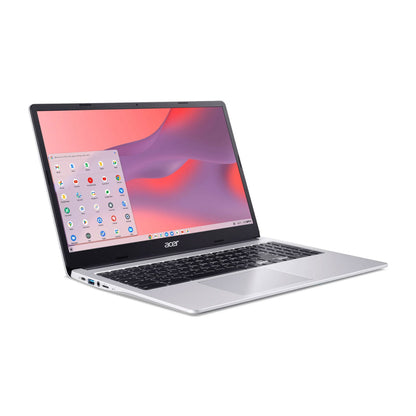 Acer Chromebook 315 15.6" Laptop Intel N4500 4GB 64GB eMMC Pure Silver + Sandisk 256GB MicroSD + Memory Card Reader