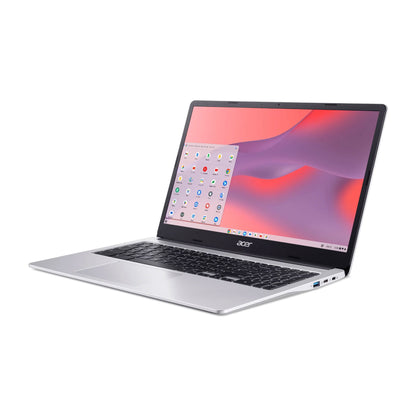 Acer Chromebook 315 15.6" Laptop Intel N4500 4GB 64GB eMMC Pure Silver + Samson SR350 Headphones + VidPro Wireless Mic + 64GB SD