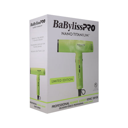 BaBylissPRO FXONE Neon Yellow Clipper FX829 & Trimmer FX729NY w/ Battery + Charger + Nano Titanium Light Ionic High Speed Hair Dryer