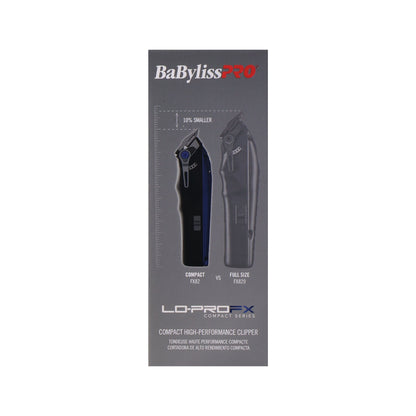 BaBylissPRO FXONE LO-PROFX FX82 Clipper & FX72 Trimmer Kit Blue with Fade Brush, Comb and Cutting Cape