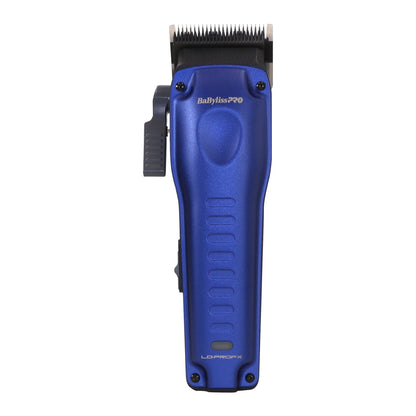 BaBylissPRO FXONE LO-PROFX FX82 Clipper Kit Blue with Fade Brush, 9" Barberology Comb and Clipper Pouch