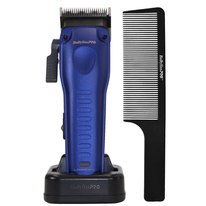 BaBylissPRO FXONE LO-PROFX FX82 Compact Clipper with 9" Barberology Clipper Comb for Professional Grooming