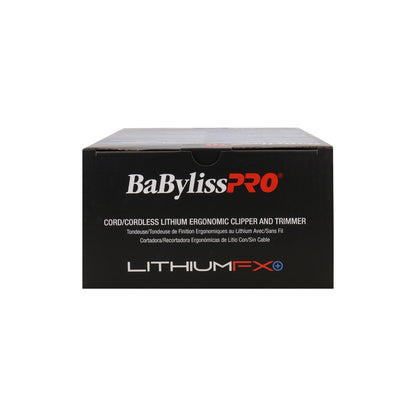 BaBylissPRO LithiumFX+ Clipper & Trimmer Set + Red Barberology Comb Kit – Cordless, Ergonomic, Professional Hair Grooming