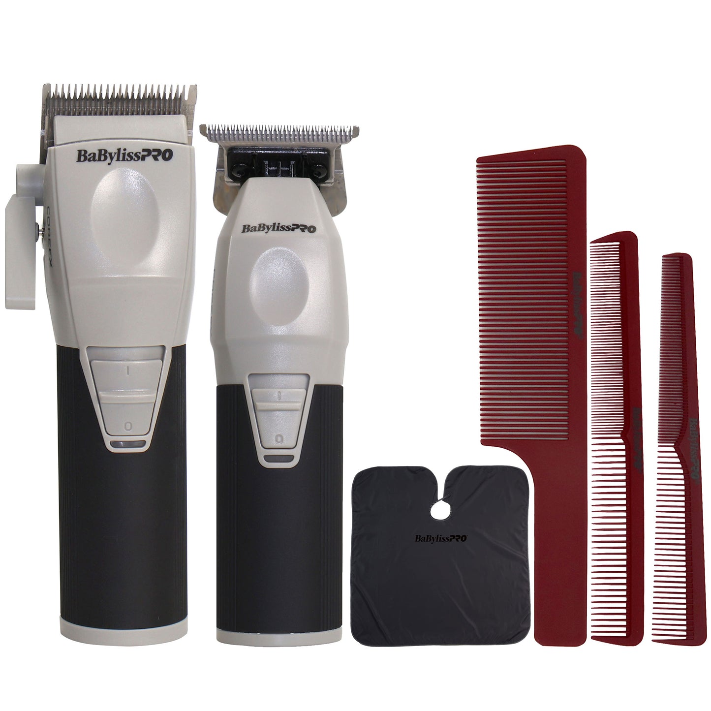 BabylissPRO COREFX FX86 Clipper & FX76 Trimmer Kit with Combs & Cape