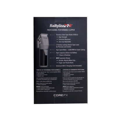 BabylissPRO COREFX FX86 Clipper & FX76 Trimmer Kit with Combs & Cape