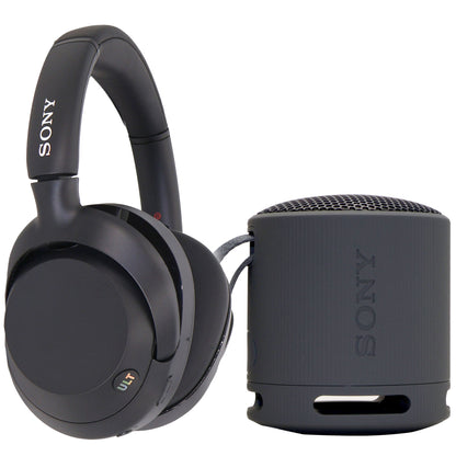 Sony ULT WEAR Wireless Over-Ear Noise-Canceling Headphones + Sony XB100 Waterproof Speaker Black