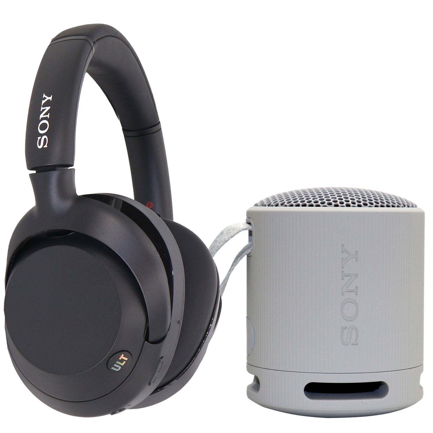 Sony ULT WEAR Wireless Over-Ear Noise-Canceling Headphones + Sony XB100 Waterproof Speaker Gray