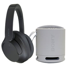 Sony WH-CH720N Wireless Over-Ear Noise-Canceling Headphones + Sony XB100 Waterproof Speaker Gray