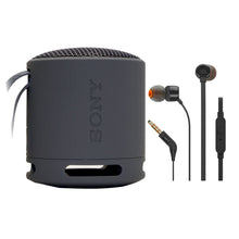 Sony XB100 Portable Waterproof Bluetooth Speaker (Black) + JBL T110 In-Ear Headphones