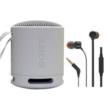 Sony XB100 Portable Waterproof Bluetooth Speaker (Gray) + JBL T110 In-Ear Headphones