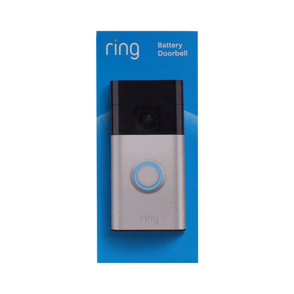 Ring - Battery Doorbell Smart Wifi Video Doorbell - Battery-Powered with Head-to-Toe Video, Live View, and Two-Way Talk - Satin Nickel