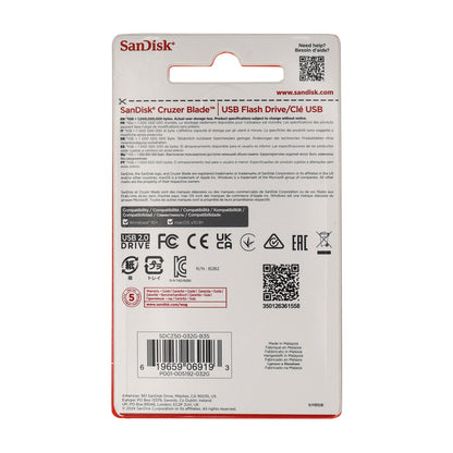 SanDisk Cruzer Blade USB Flash Drive - 32GB (Red)