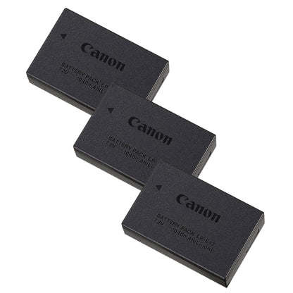 3-Pack Genuine Canon LP-E17 Battery for Canon EOS Rebel SL3, T7i, T6i, T6s, SL2, EOS RP, M6, M6 Mark II, M5, M3, 77D