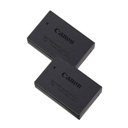 2-Pack Genuine Canon LP-E17 Battery for Canon EOS Rebel SL3, T7i, T6i, T6s, SL2, EOS RP, M6, M6 Mark II, M5, M3, 77D