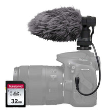 Canon DM-E100 Stereo Microphone with Wind Screen (Black) + Transcend 32GB SDXC/SDHC 300S Memory Card TS32GSDC300S