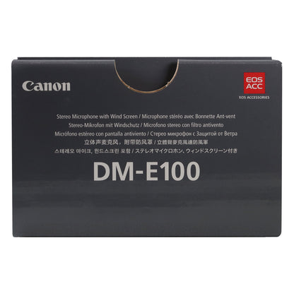 Canon DM-E100 Stereo Microphone with Wind Screen (Black) + Transcend 32GB SDXC/SDHC 300S Memory Card TS32GSDC300S