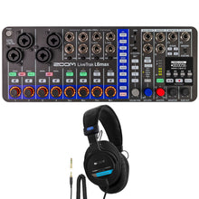 Zoom LiveTrak L6max Portable 12-Channel Mixer and Recorder with Sony MDR-7506 Sound Monitor Headphones (Black)