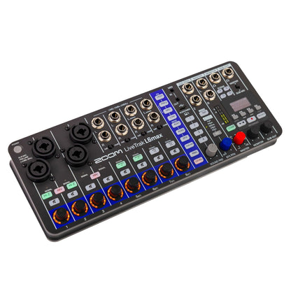 Zoom LiveTrak L6max Portable 12-Channel Mixer & Recorder with 4x Zoom ZDM-1 Podcast Mic Pack + Pro Audio Bundle