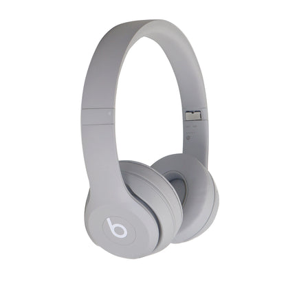 Beats Solo 4 Wireless On-Ear Bluetooth Headphones - Drenched Grey with JBL T110 in Ear Headphones and Fitness and Wellness Plus Software