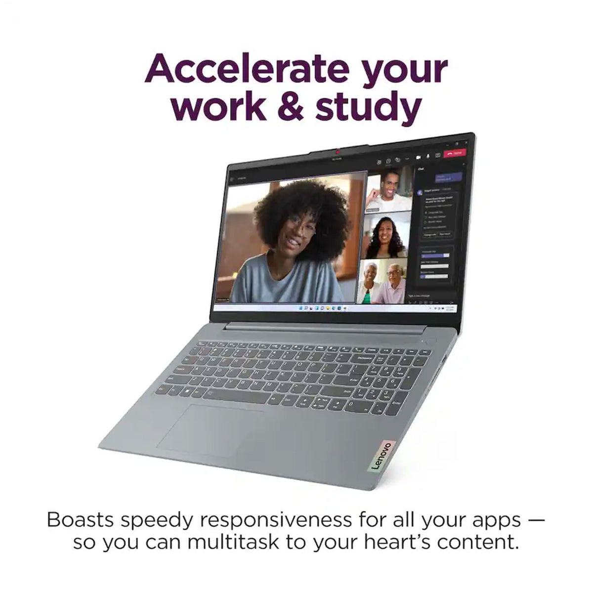 Lenovo IdeaPad Slim 3i 15.6" Full HD Laptop - Intel Core i3-N305 2023 - 8GB Memory, 128GB UFS (Arctic Grey) with Cables