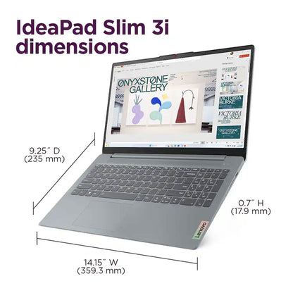 Lenovo IdeaPad Slim 3i 15.6" Full HD Laptop - Intel Core i3-N305 2023 - 8GB Memory, 128GB UFS (Arctic Grey) with Cables