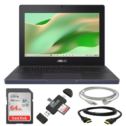 ASUS Chromebook CR11 11.6'' Ruggedized Laptop Intel Processor N100 Processor, 4GB RAM, 64GB eMMC Storage (Mineral Grey) Accessory Bundle