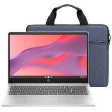 HP 15.6" Chromebook Laptop - Intel Processor N200 2023 - 8GB Memory, 64GB eMMC (Natural Silver) + Splash Proof Laptop Bag