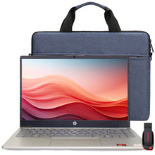 HP 14" HD Windows Laptop AMD Athlon 7120 - 4GB RAM, 128GB UFS (Moonlight Blue) with Splash Proof Laptop Bag and SanDisk Cruzer Blade USB Flash Drive - 128GB