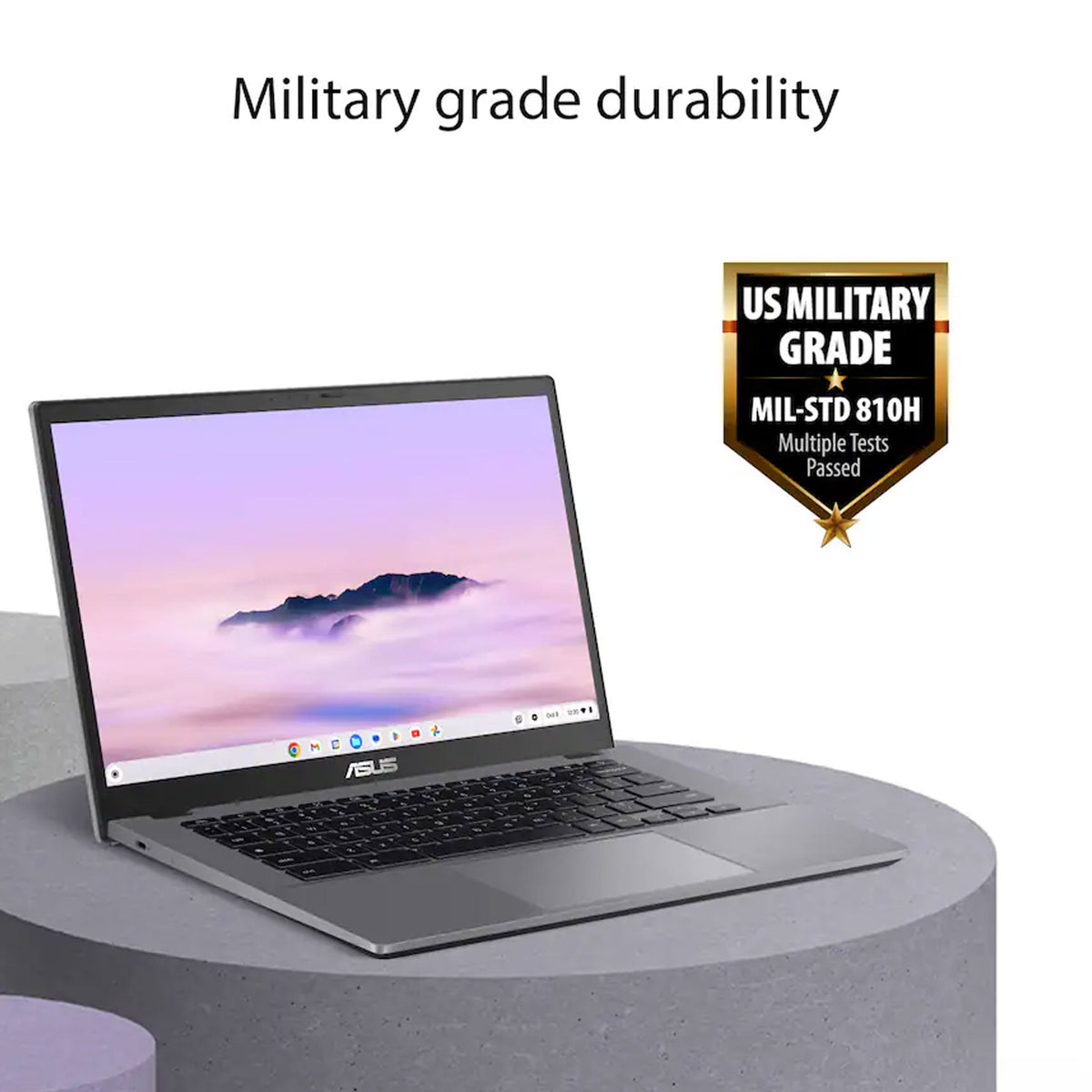 ASUS CX34 14" FHD Chromebook Plus Laptop with Google AI - Intel Core i5 - 8GB Memory,128GB SSD (Rock Grey) with Laptop Bag and Cables