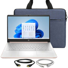 HP 14" Laptop - Intel Celeron N4500 2021 - 4GB Memory, 64GB eMMC (Pale Rose Gold) with Laptop Bag and Cables