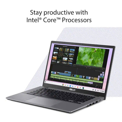 ASUS CX34 14" FHD Chromebook Plus Laptop with Google AI - Intel Core i5 - 8GB Memory, 128GB SSD - Rock Grey + SanDisk Cruzer Blade USB Flash Drive - 64GB + Vidpro 2-Person Wireless Lavalier Microphone Set + Vivitar Vlog Essentials 8" Full Color RGB LED Ri
