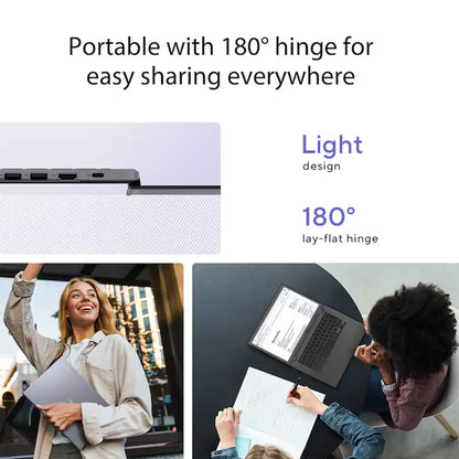 ASUS CX34 14" FHD Chromebook Plus Laptop with Google AI - Intel Core i5 - 8GB Memory, 128GB SSD - Rock Grey + SanDisk Cruzer Blade USB Flash Drive - 64GB + Vidpro 2-Person Wireless Lavalier Microphone Set + Vivitar Vlog Essentials 8" Full Color RGB LED Ri