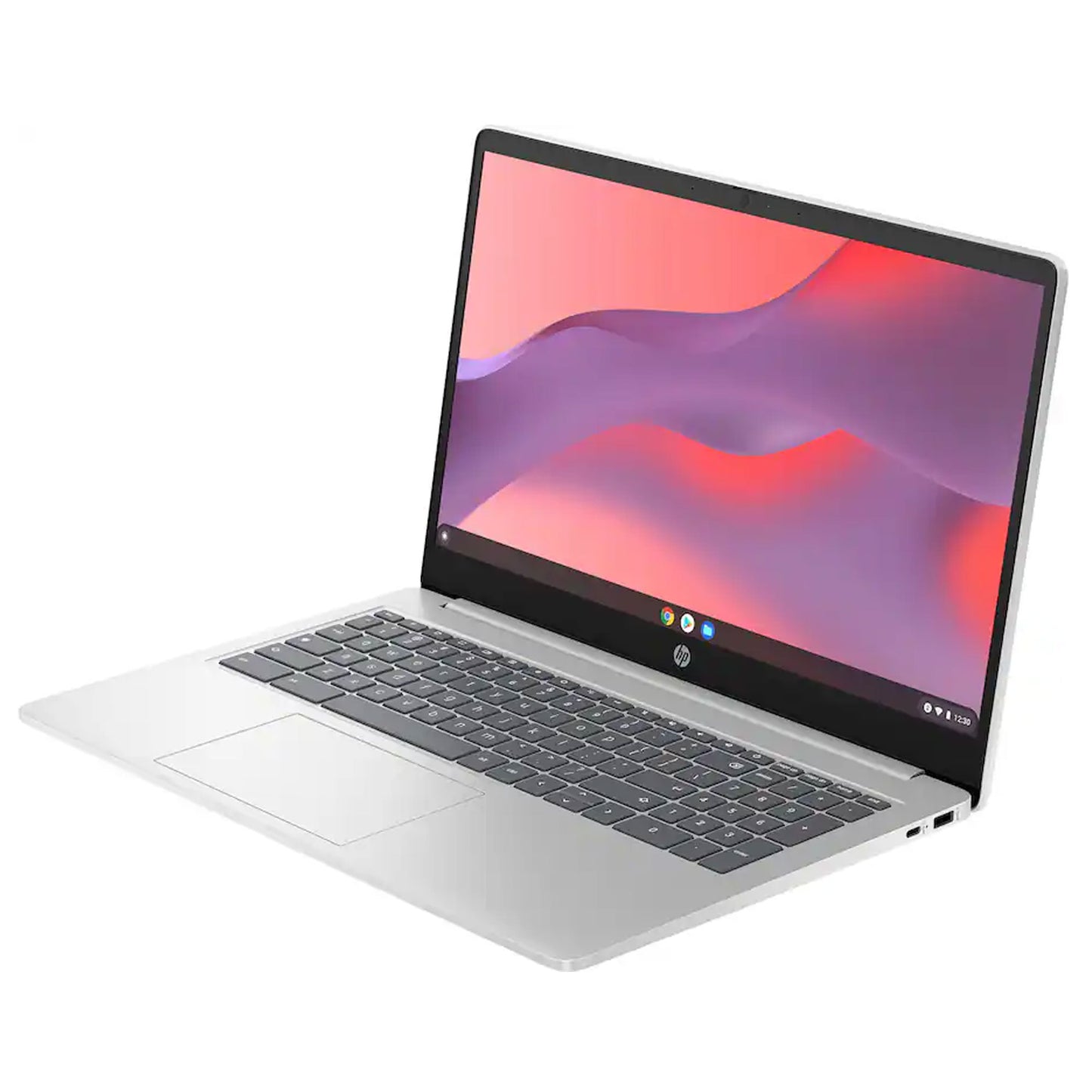 HP 15.6" Chromebook Laptop Intel Processor N200 - 8GB Memory, 64GB eMMC (Natural Silver) with Sandisk Ultra 256GB Micro SDXC Card and Sennheiser Pro MKE 200 Mobile Kit