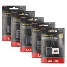 5x Sandisk 128GB Extreme Pro UHS-I Micro SD Up to 200MB/s Read 90MB/s Write with SD Adapter