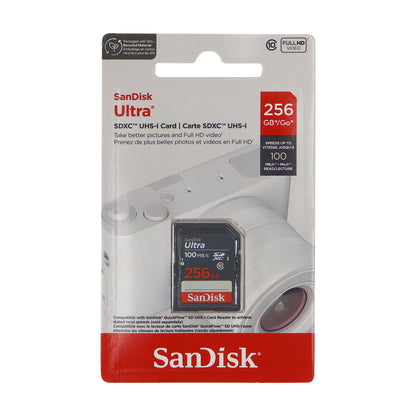 5x SanDisk Ultra 256GB UHS-I 100MB/s Class 10 SDXC Memory Card