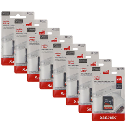 8x SanDisk Ultra 256GB UHS-I 100MB/s Class 10 SDXC Memory Card