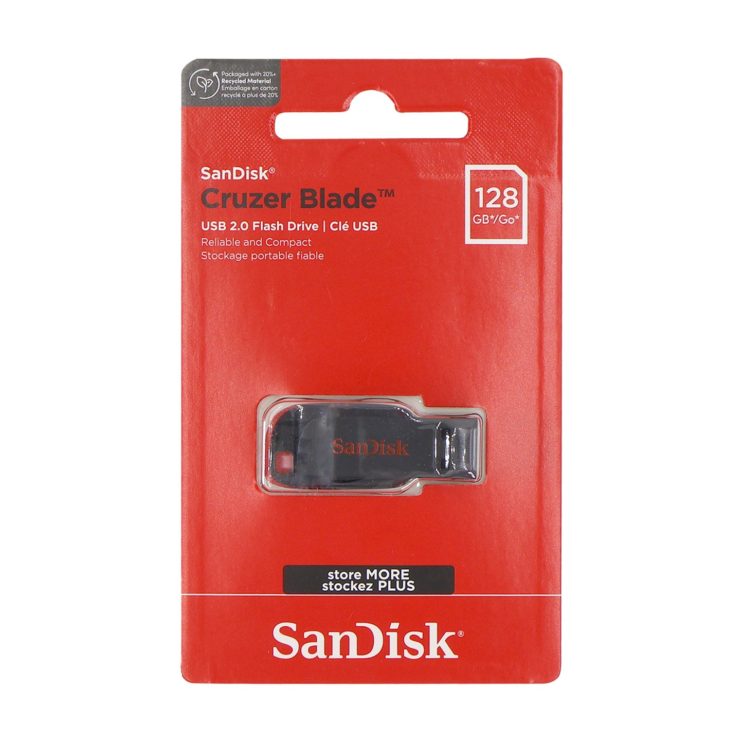 3x SanDisk Cruzer Blade USB Flash Drive - 128GB (Red)