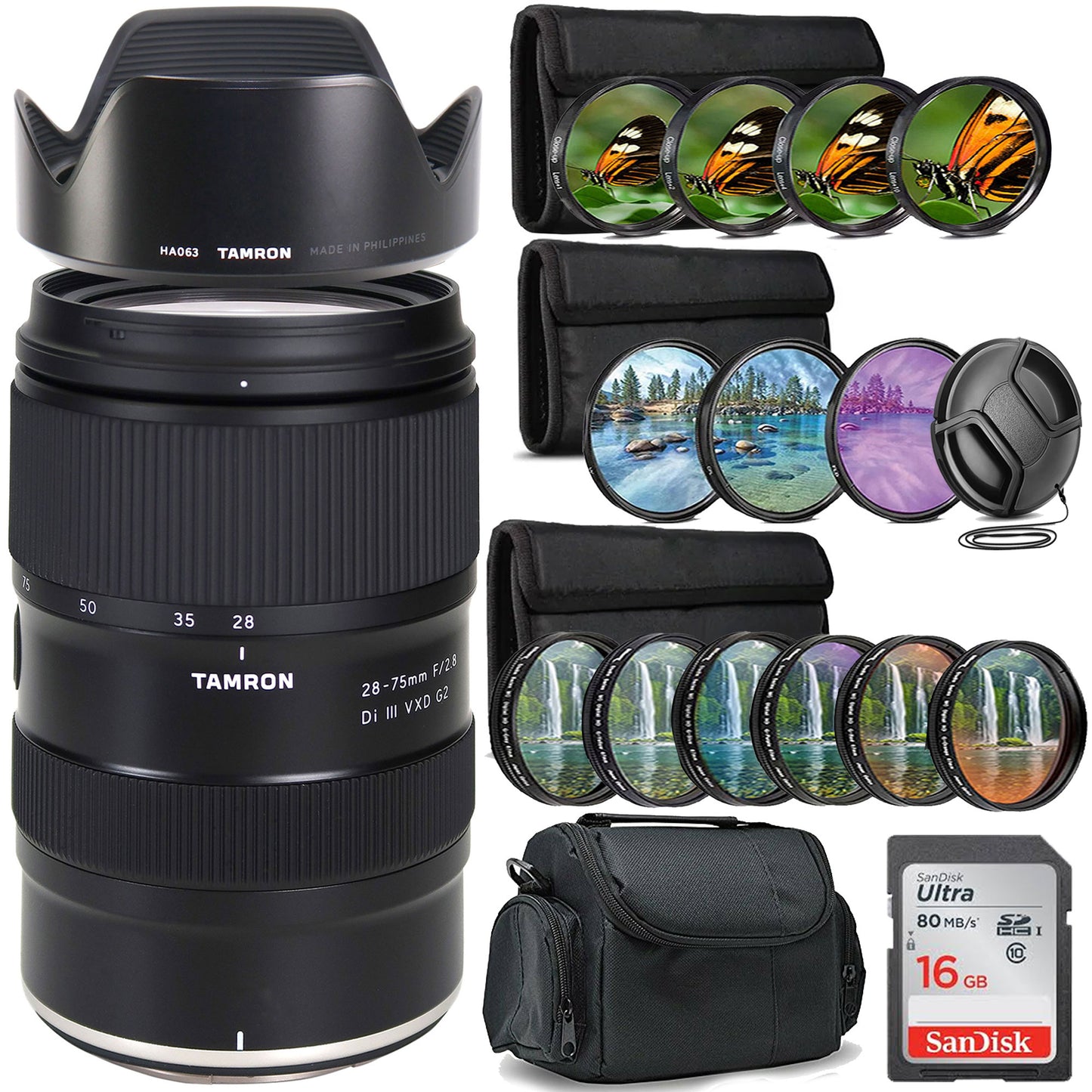 Tamron 28-75mm f/2.8 Di III VXD G2 Lens for Sony E Mount Cameras Complete Creative Filter Kit